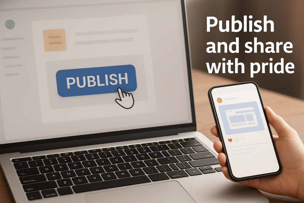 Content publish स्क्रीनशॉट इमेज