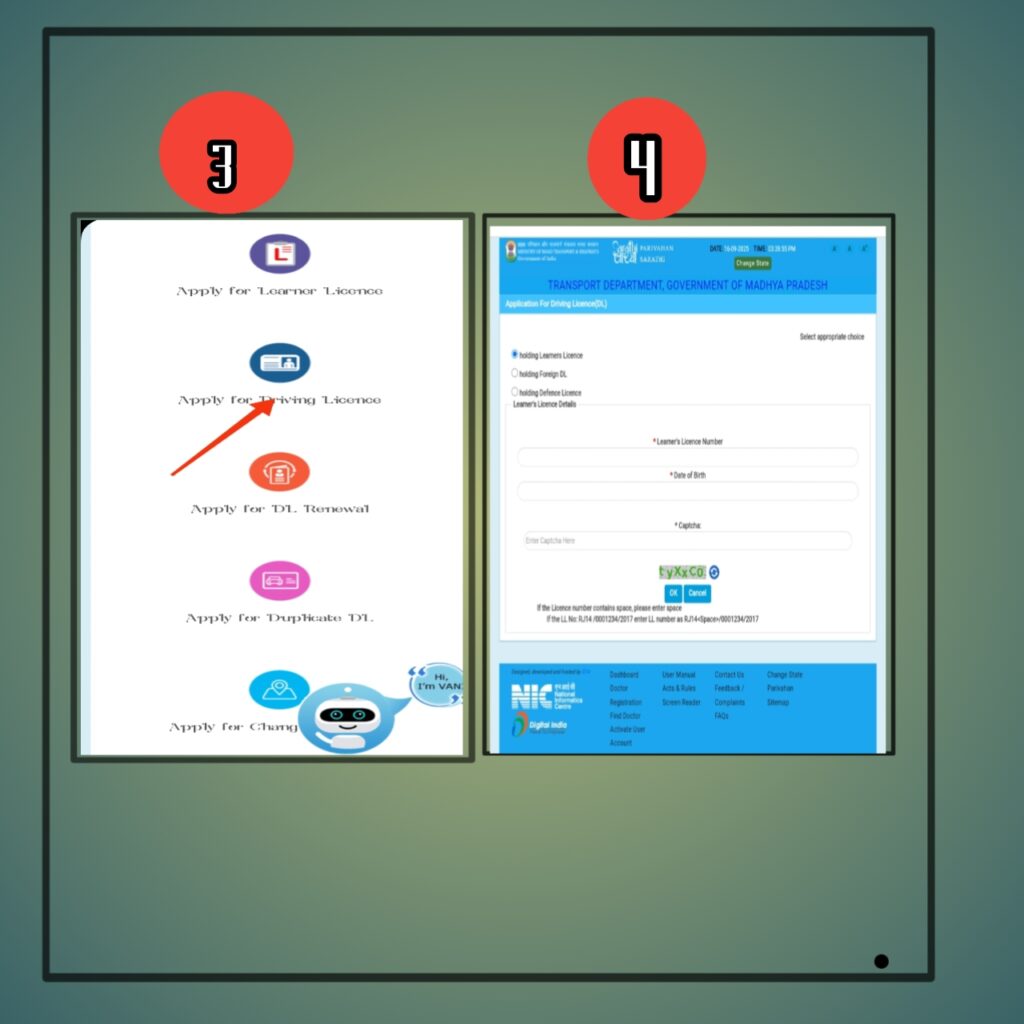 Driving licence online apply step by step process in Hindi"
