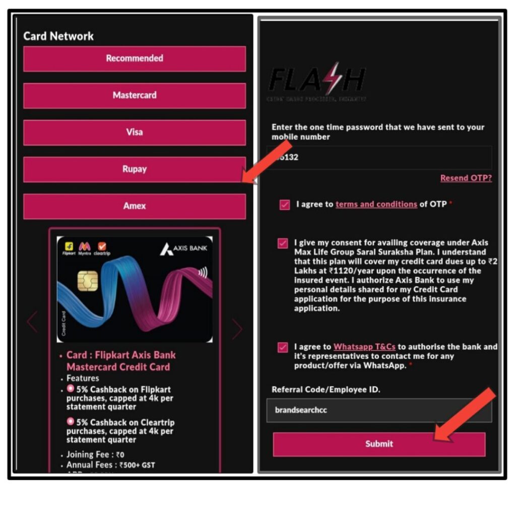 RuPay Credit Card select scrinsot image